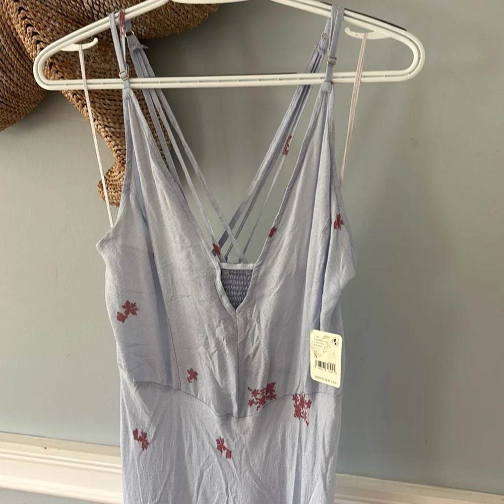 Free People Get to You Floral Maxi Sundress Size small NWT Hydrangea Combo